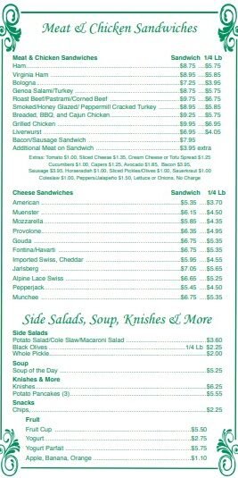 Ess a Bagel Meat Chicken Sandwices Menu Price