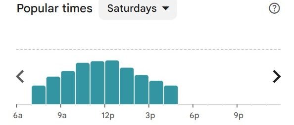 Leo’s Bagels NYC popular times chart for Saturday