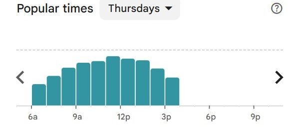 Leo’s Bagels NYC popular times chart for Thursday